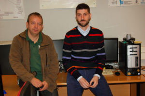 Celso Campos e Iván Rodríquez, do grupo de Informática Gráfica e Multimedia da UVigo.