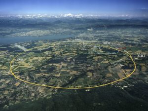 Vista aérea do CERN.