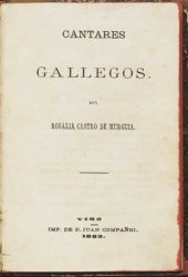 Cantares gallegos orixinal da imprenta Compañel.