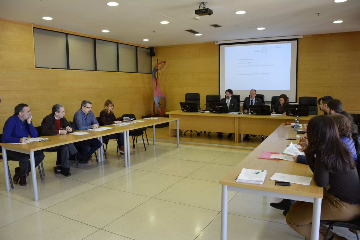Reunión do Consello de Campus de Ourense que aprobou o inicio do doutorado.