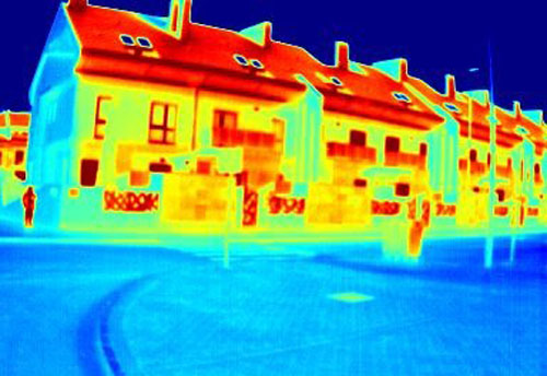 Imaxe térmica dos edificios realizada na investigación.