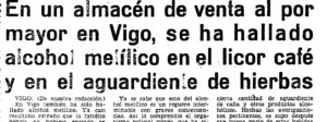 Nova sobre o metílico en El Pueblo Gallego.