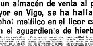 Nova sobre o metílico en El Pueblo Gallego.