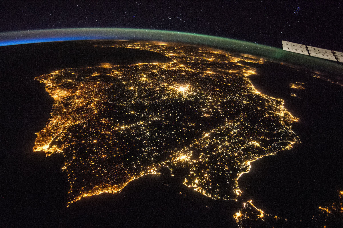 Península Ibérica desde el espacio
