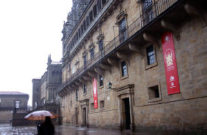 Chuvia en Santiago