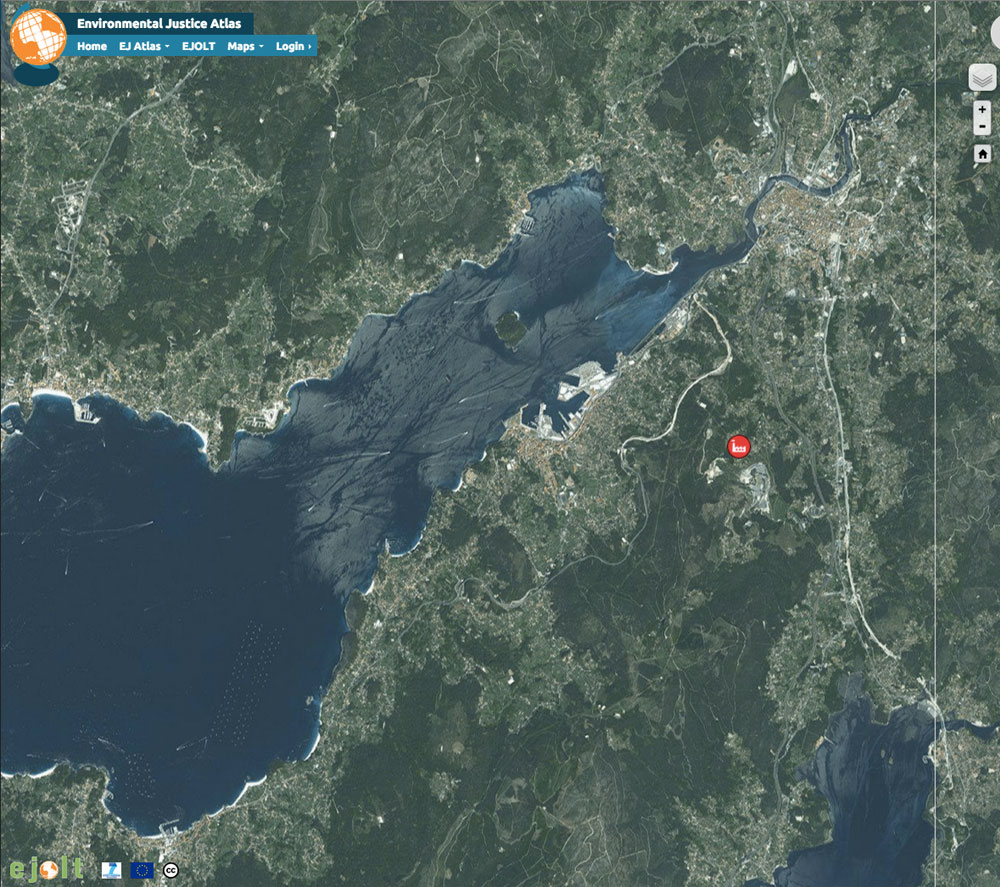 Ría de Pontevedra no Atlas Global de Xustiza Ambiental