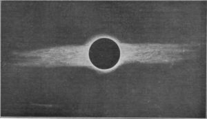 Imaxe da eclipse de 1912 tomada por Comas Solá.