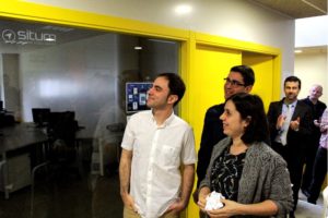 Os enxeñeiros fundadores de Situm Technologies, na presentación da empresa.