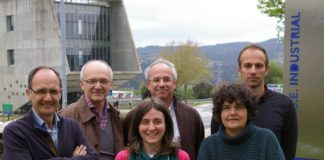 Os científicos Pío González, Roberto Valdés, Stefano Chiussi, Miriam López, Julia Serra y Stefan Stefanov.