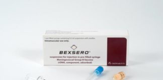 Bexsero é a marca comercial de Novartis para a súa vacina contra a meninxite b.