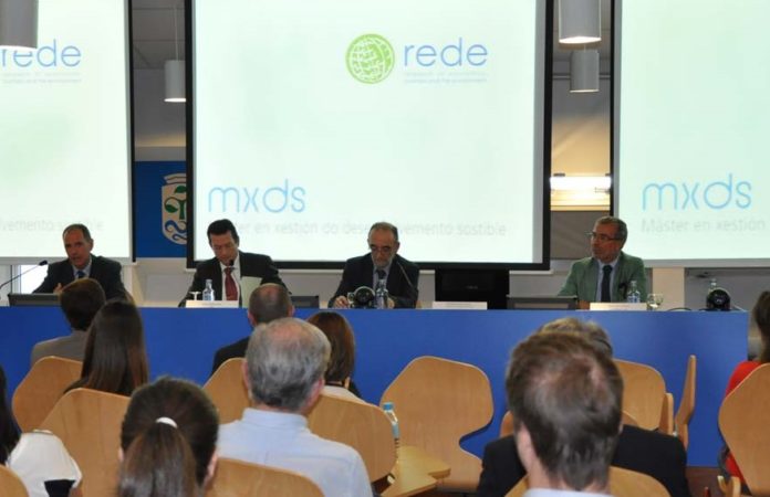 Xavier Lavandeira, Manuel Menéndez, José Manuel García e Alberto Gago, na presentación.