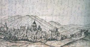 Debuxo de Santiago realizado a finais do século XVII.