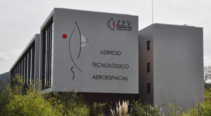 Sede do Centro de Innovación Aeroespacial, inaugurado en Porto do Molle (Nigrán).