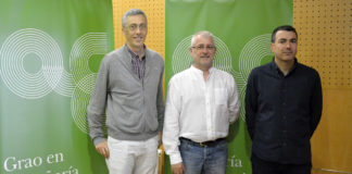 Iván Area, Arno Formella e Diego González deron conta dos avances realizados na implantación da nova titulación.