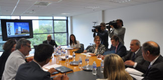 Reunión do patronato do CINAE en Porto do Molle, instalacións de Zona Franca de Vigo en Nigrán.