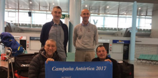Lastra, Troncoso, López e Sampedro pasaron un mes na Antártida. Foto: Duvi.