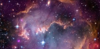 Créditos da imaxe: raios X: Chandra: NASA/CXC/Univ.Potsdam/L.Oskinova et al; Visual: Hubble: NASA/STScI; Infravermellos: Spitzer: NASA/JPL-Caltech