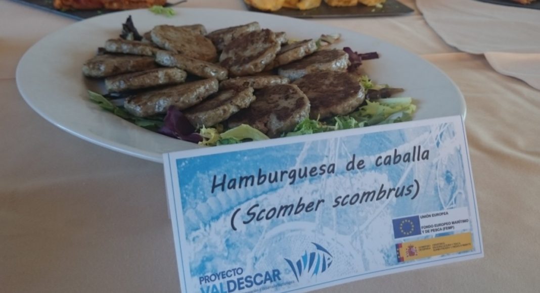 Hamburguesas de xarda presentadas no proxecto. Foto: Arvi Innovapesca (Twitter).