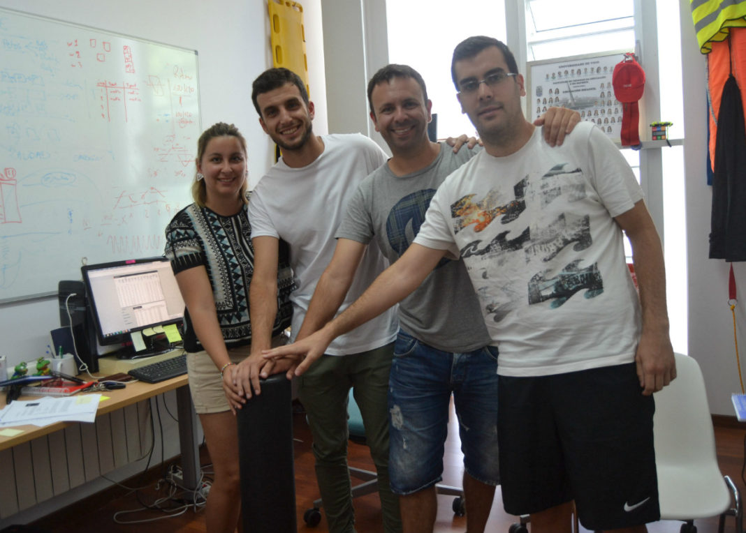 Os investigadores Alexandra Fernández, Alexis Padrón, Roberto Barcala e Martín Otero. Foto: Duvi.