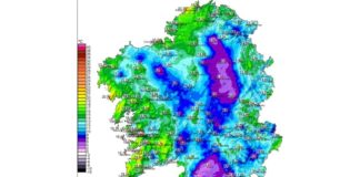 Mapa de mínimas desta pasada noite en Galicia. Fonte: MeteoGalicia.