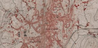 Cartografía de Santiago en 1968, un dos documentos que se pode consultar na web. Fonte: Xeoportal.