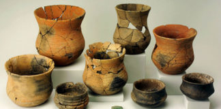 Restos campaniformes atopados no túmulo da Sima (Miño de Medinaceli), escavado por Manuel Rojo Guerra. / Alejandro Plaza, Museo Numantino.