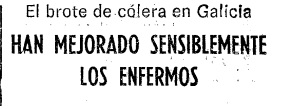 Información do ABC publicada o 27 de setembro de 1975, que dá conta da mellora dos afectados polo cólera.