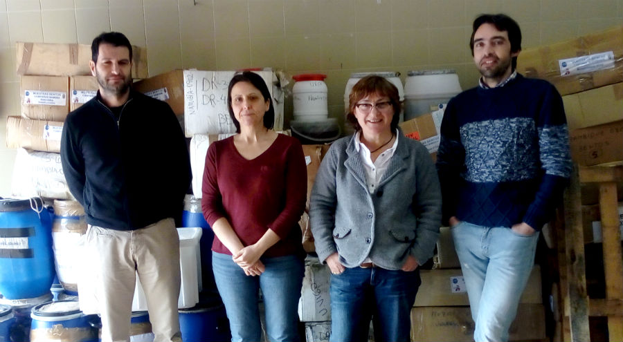 Juan Bellas, Rosario Domínguez, Concepción González e Francisco Rodríguez, investigadores do IEO de Vigo.