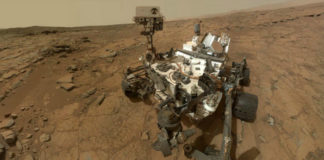 Imaxe do "Curiosity" no cráter Gale. Fonte: NASA/JPL-Caltech/MSSS.