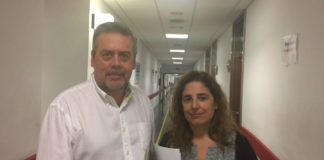 Antonio Gomez Caamaño e Ana Vega, científicos do IDIS que participaron no estudo sobre o cancro de próstata. Foto: Sergas.
