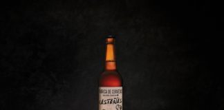 Botella da cervexa de castañas creada por Estrella Galicia.
