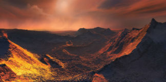 Recreación do exoplaneta que xira arredor da estrela de Barnard, a seis anos luz. Fonte: M. Kornmesser.