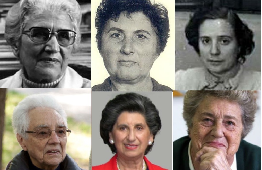 De esquerda a dereita e de arriba cara a abaixo: Olimpia Valencia, Ángeles Alvariño, Antonia Ferrín, María Wonenburger, Tarsy Carballas e Inmaculada Paz Andrade.