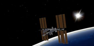 Os pasos visibles da Estación Espacial (na imaxe, animación da súa situación en tempo real en 3D) xeran gran expectación. Fonte: Heavens Above.