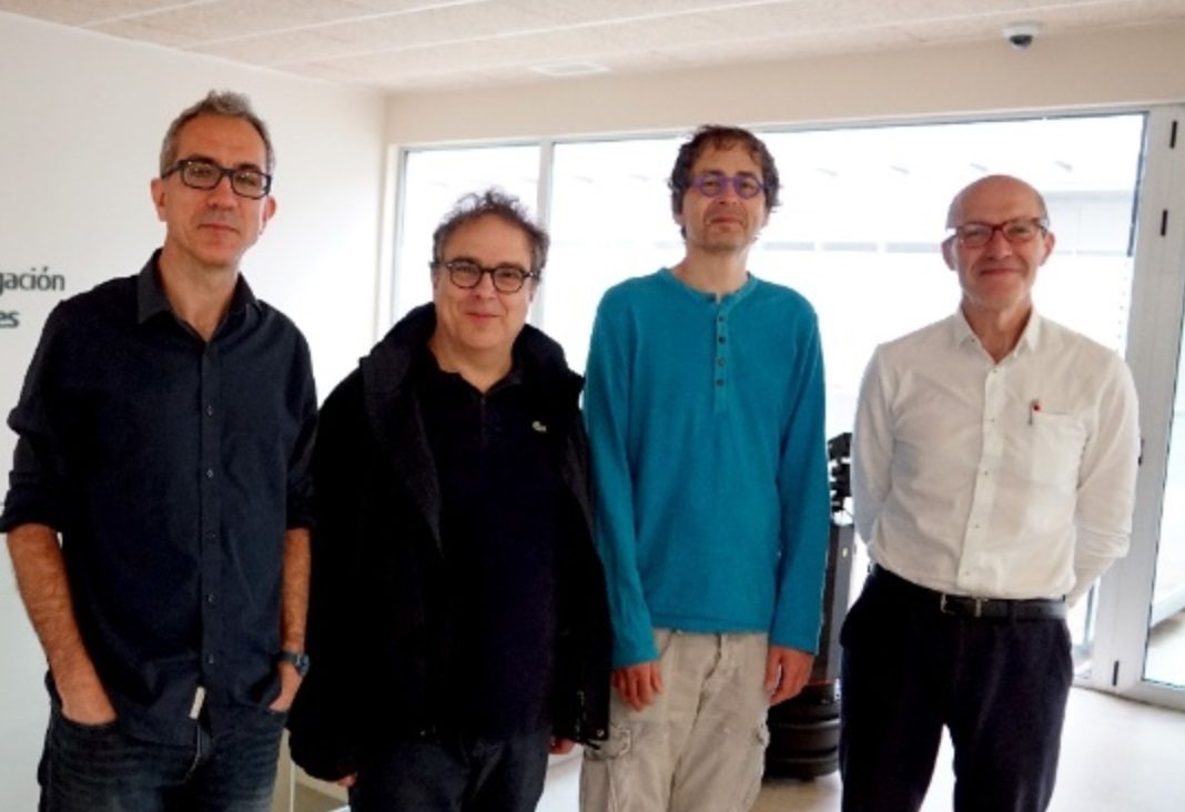 De dereita a esquerda: Senén Barro, director científico do CiTIUS e presidente do Comité Organizador de ECAI2020; Jéròme Lang, presidente da conferencia; Giuseppe De Giacomo, presidente do programa, e Paulo Félix, director adxunto do CiTIUS.