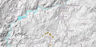 Terremotos rexistrados na comarca de Celanova nos últimos 30 días. Fonte: IGN.