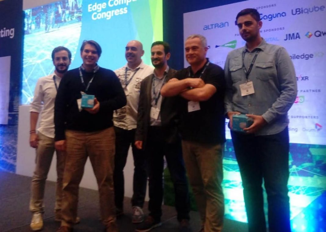 Os investigadores galegos, na entrega de premios. Foto: Duvi.