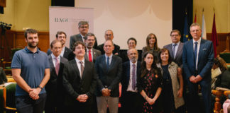 Autoridades e premiados, no acto do Día da Ciencia en Galicia. Foto: RAGC.