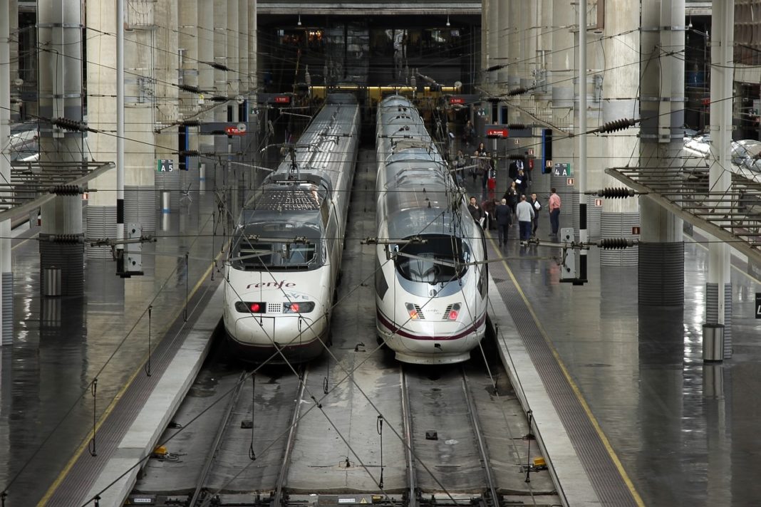 Estación de alta velocidade en Madrid.
