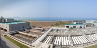 Panorámica da estación depuradora de augas residuais de Bens, na Coruña. Foto: edarbens.es.