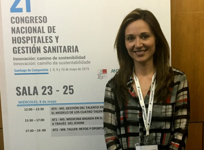 Patricia Rey durante o 21 Congreso Nacional de Hospitais, no Pazo de Congresos de Santiago de Compostela.