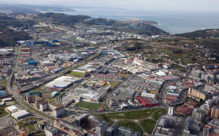 A estación de calidade do aire no polígono da Grela (A Coruña), rexistra algúns dos maiores niveis de contaminación de Galicia. Foto: agrela.com.