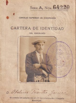 Carné de identidade de Avelino Fuentes. Cedida por O Faiado da Memoria