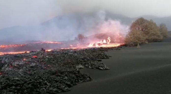 Nova coada de lava en La Palma. Foto: IGME.