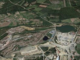 Zona na que se pretende reabrir a mina. Fonte: Google Maps