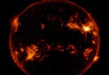 Imaxe dunha erupción solar. NASA SDO