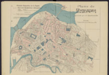 Mapa da cidade de Pontevedra en 1910. Foto: IGN