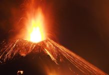 O volcán da Palma permitiu tomar imaxes espectaculares. Crédito: Guillermo Quirós Carretero