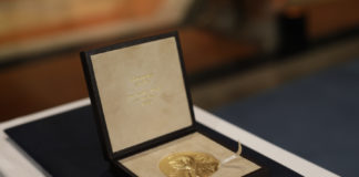 Unha medalla Nobel. Crédito: Nobel Prize