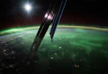 O astronauta Josh Cassada capturou esta imaxe da aurora boreal dende a Estación Espacial Internacional. Crédito: NASA
